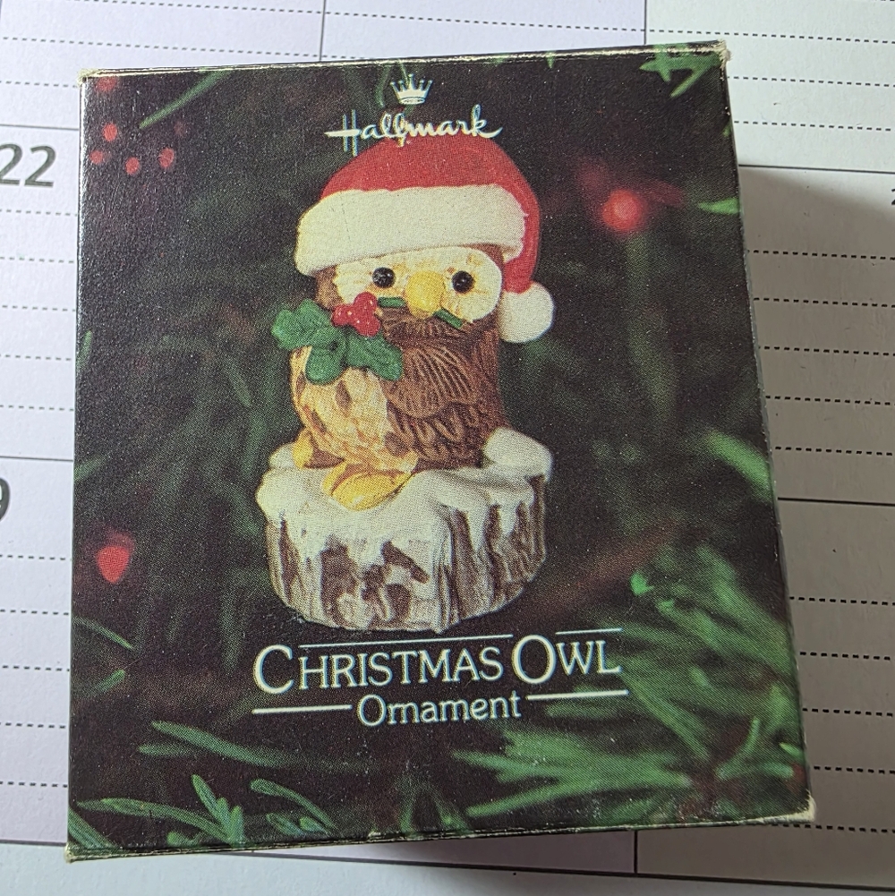 Hallmark Festive Owl Ornament 1980